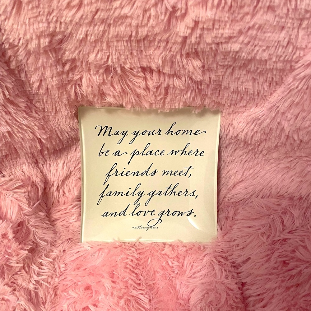 Ben’s Garden “May your home be a place where friends meet…” Decoupaged plate